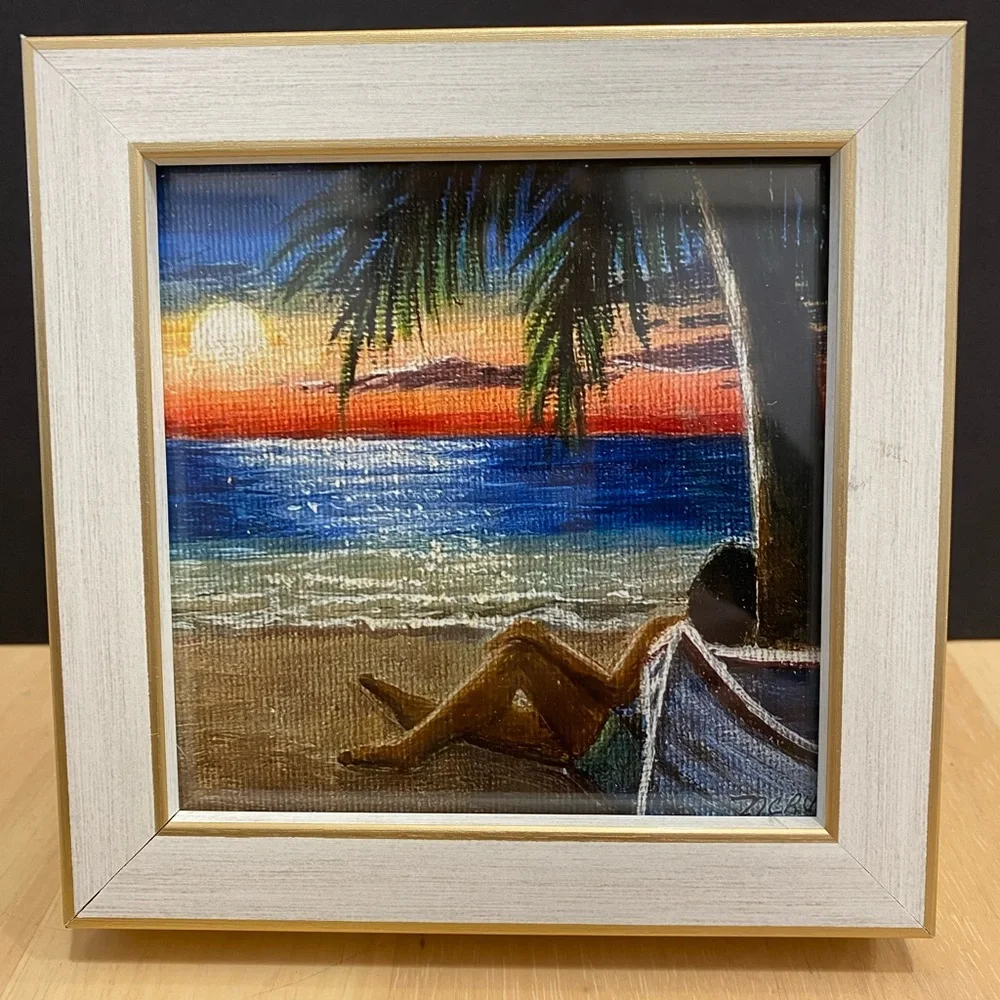 Hand Crafted Tropical Sunset Print - Picture 2 of 3